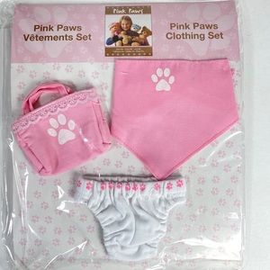 Pink Paws Clothing Set for Toy Bear New